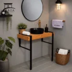 روشویی کابینتی ترموود با پایه فلزی کد 02