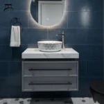 روشویی کابینتی PVC کلکته خاکستری کد 11