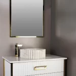 روشویی کابینتی سفید دوکشو کد 40