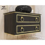 روشویی کابینتی مشکی دو کشو کد 39 - Image 2