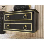 روشویی کابینتی مشکی دو کشو کد 39 - Image 3