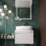 روشویی کابینتی PVC سفید طوسی با کاسه مروارید کد 78