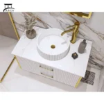 روشویی کابینتی سفید دوکشو کد 40 - Image 2