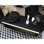 روشویی کابینتی CNC سنگ طبیعی کد 23 - Image 3