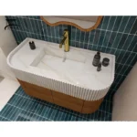 روشویی کابینتی مدرن ترکیب سنگ و چوب کد 19 - Image 2