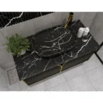 روشویی کابینتی سنگ طبیعی طرح قلب استیل کد 18 - Image 2