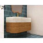 روشویی کابینتی مدرن ترکیب سنگ و چوب کد 19 - Image 4