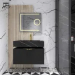 روشویی کابینتی سرامیکی CNC مشکی کد 30