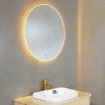 آینه حمام بک‌لایت گرد مدل 06 با قابلیت هوشمند و طراحی مدرن