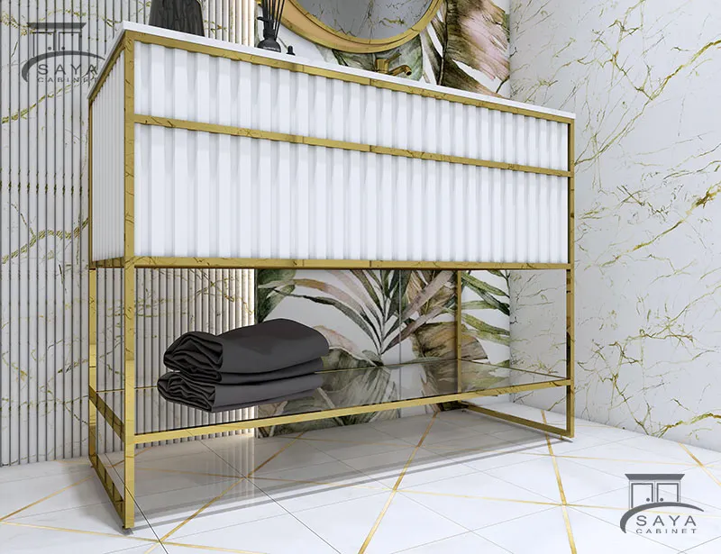  روشویی کابینتی مدل صنعتی با فریم فلزی