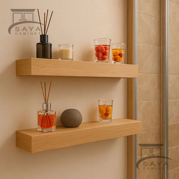 شلف دیواری PVC در سرویس بهداشتی 